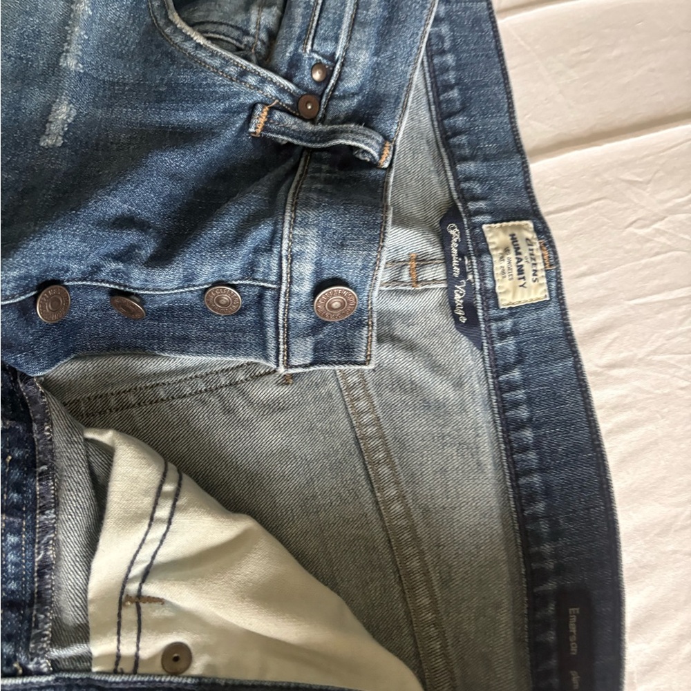 Citizens Of Humanity Blue Ankle Cropped Jeans